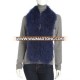 mongolian lamb fur long scarf /#00S33 dyed blue