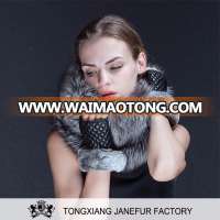 Factory furry fashion fashion natural fox fur lady scarf 2017